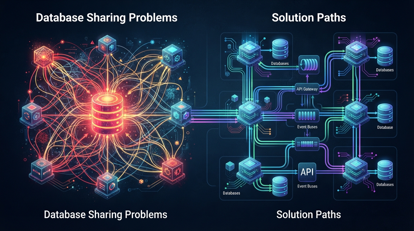 Database Sharing Issues and Solutions in the Transition to Microservices Architecture